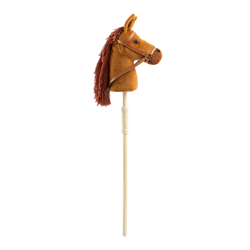 Horse head riding stick toy
