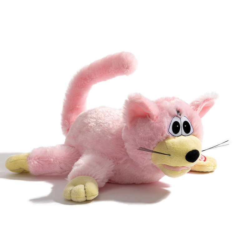 Cute plush pink cat