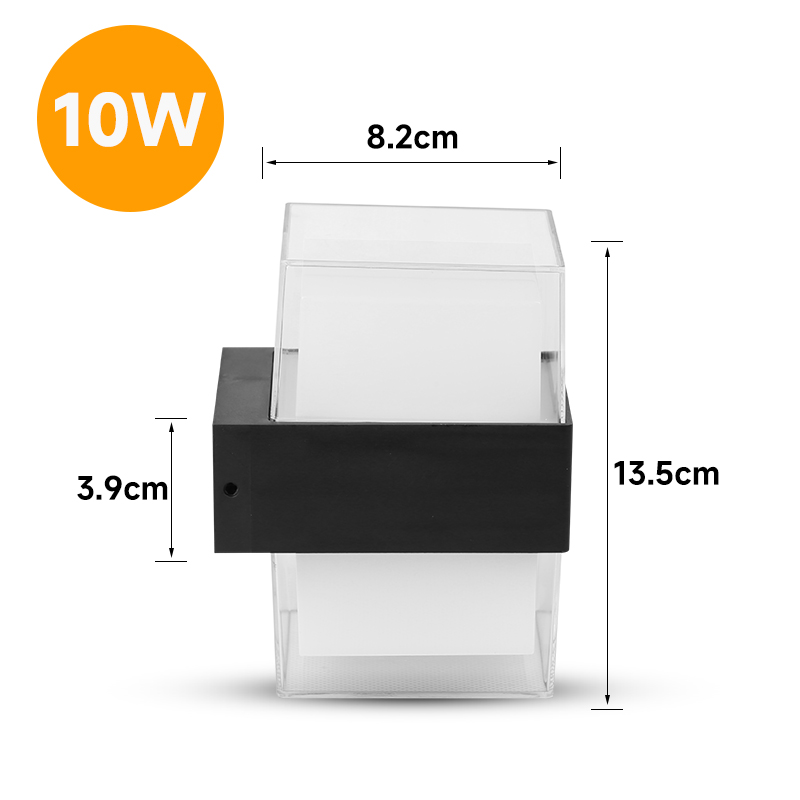 （CANMEIJIA) Wall Lamp BDC-135 Square/Round Black 10w Warm Light