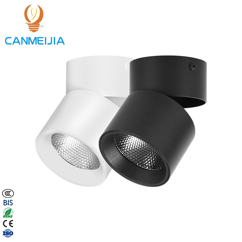 （Canmeijia） Folding Surface Mounted Spotlight 001 Black 7W/10w/15w Three-color dimming