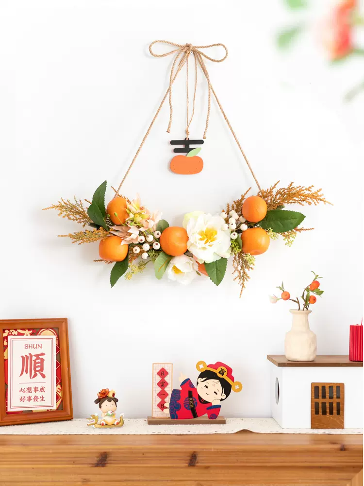 阿楹 创意假花门挂件墙壁遮丑玄关客厅少女房间床头电视墙上装饰