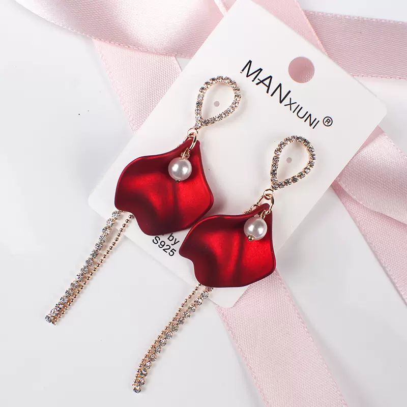 3、pod商品(多个定制项，定制费20元)----S925银针贝壳形耳钉长款流苏莫兰迪色韩版新潮耳饰网红旗舰店耳环--测试店铺复制