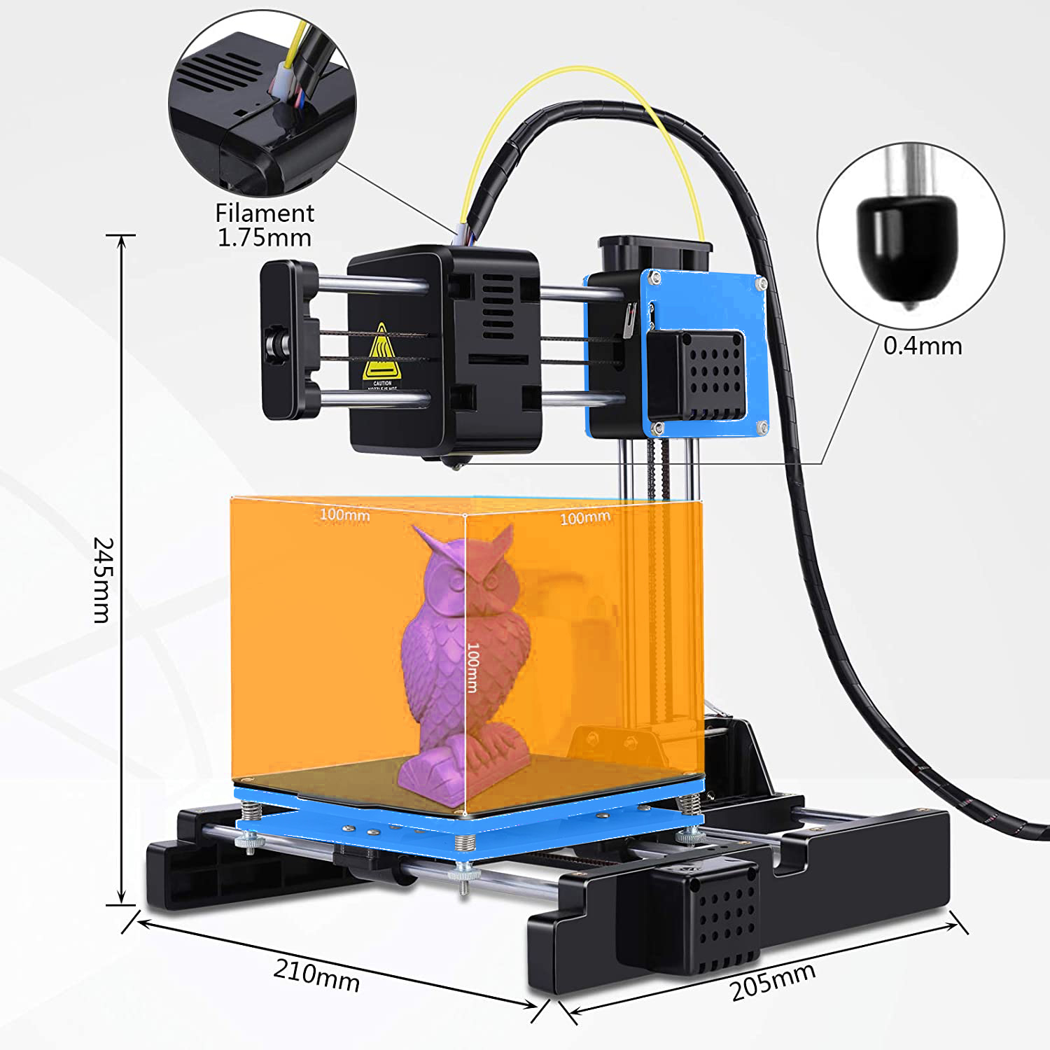 Easythreed X1 Mini 3D Printer for Household Education & Students 100*1