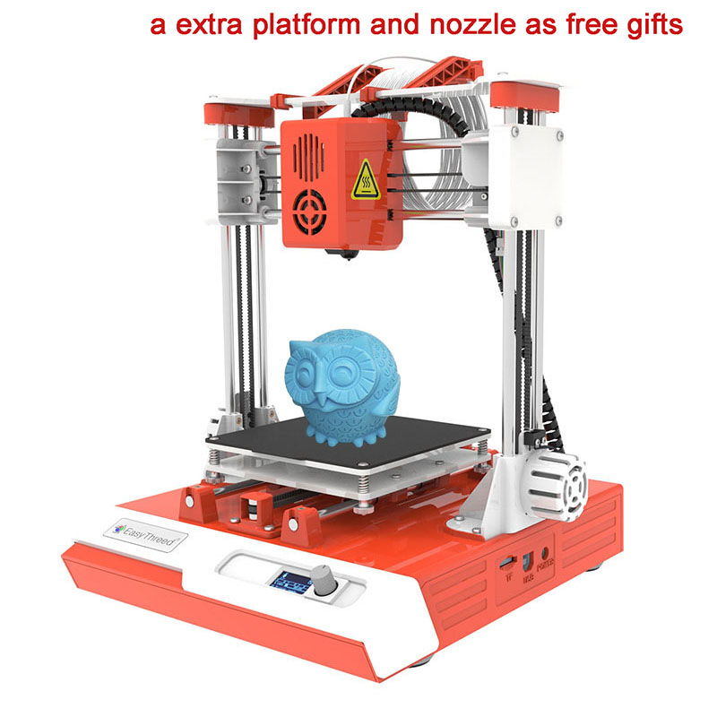 Easythreed K2 Mini 3D Printer 100x100x100mm  for beginner Household Toy Education Students LCD screen control small 3d printer
