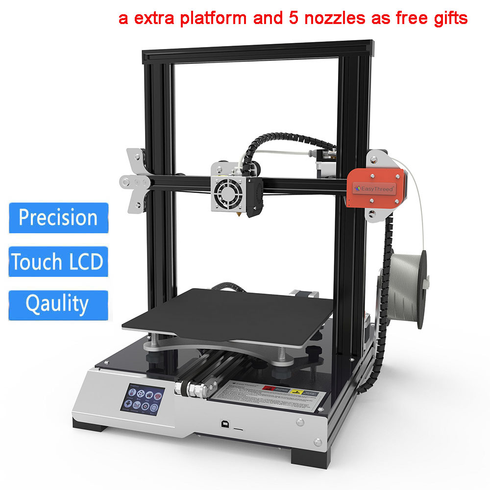 Easythreed 3D Printer X7 Precision Large Printing Size 235x235x250mm high temperature nozzle print peek touch screen I3 3D Printer 