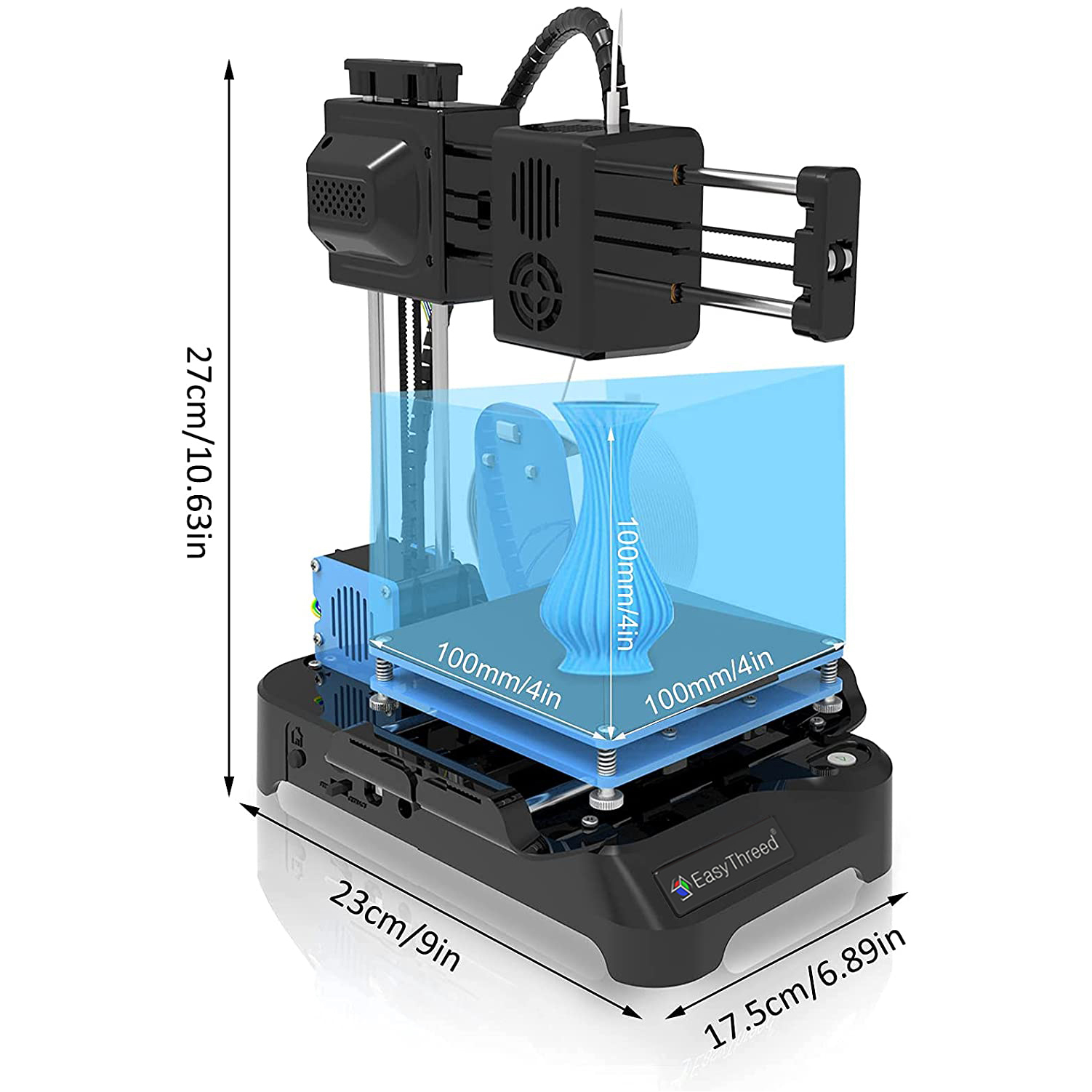 This easythreed K7 mini 3D printer costs less than €95. Easy to use, with  magnetic plate 