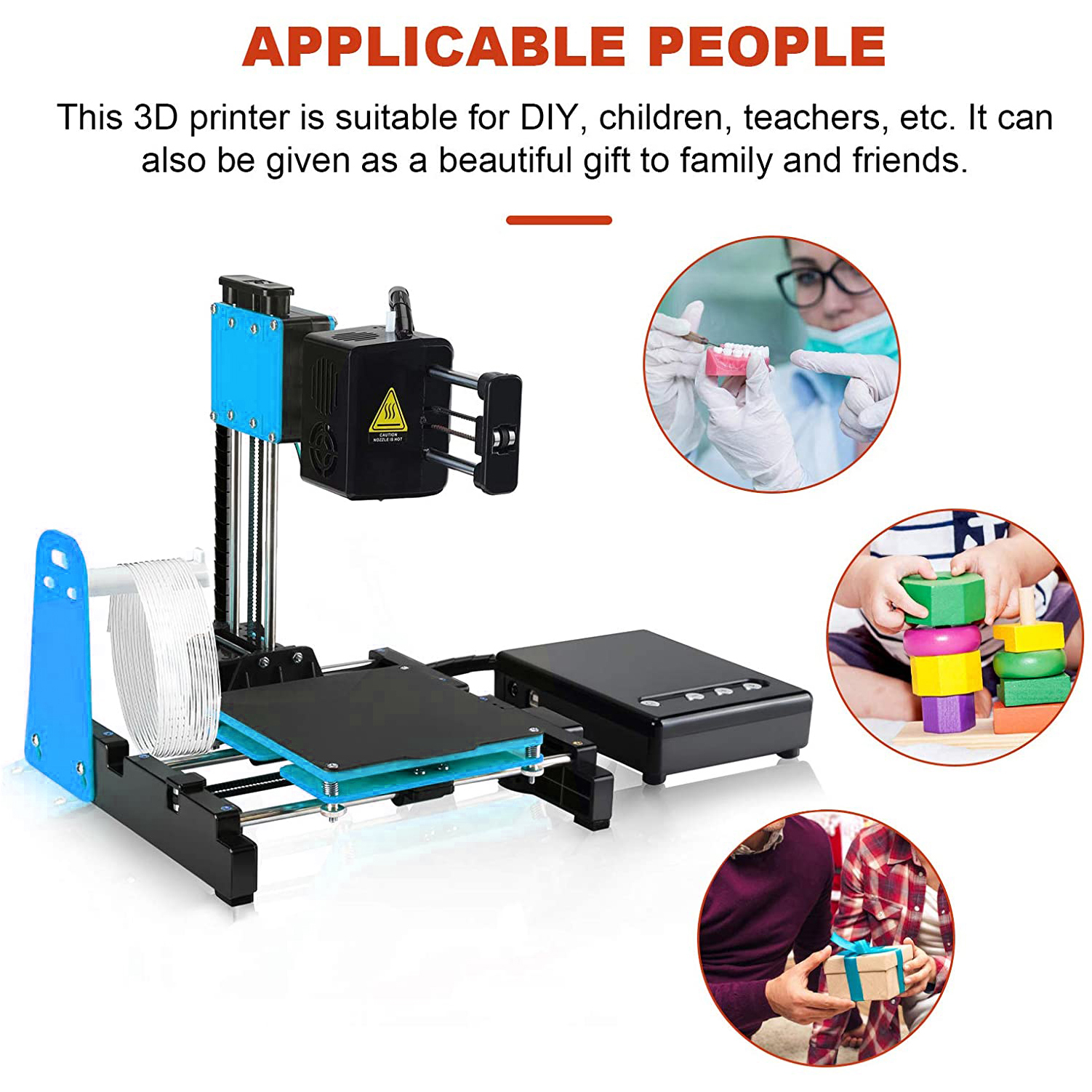 Easythreed X1 Mini 3D Printer for Household Education & Students 100*1