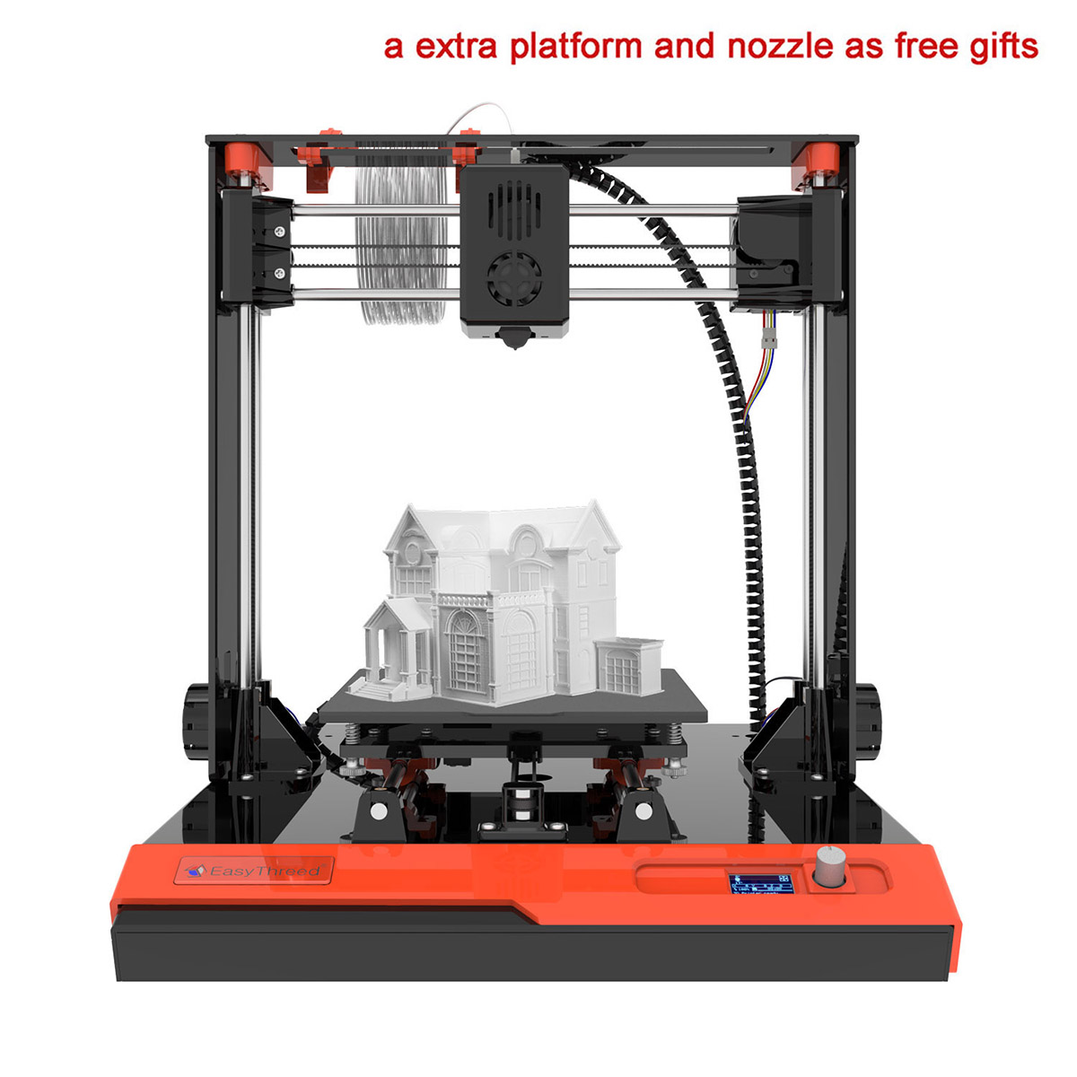 Easythreed K4 Mini 3D Printer for Household Education & Students 150*150*150mm Printing Size with hotbed with 1.75mm 0.4mm Nozzle LCD screen control/CE Certificate