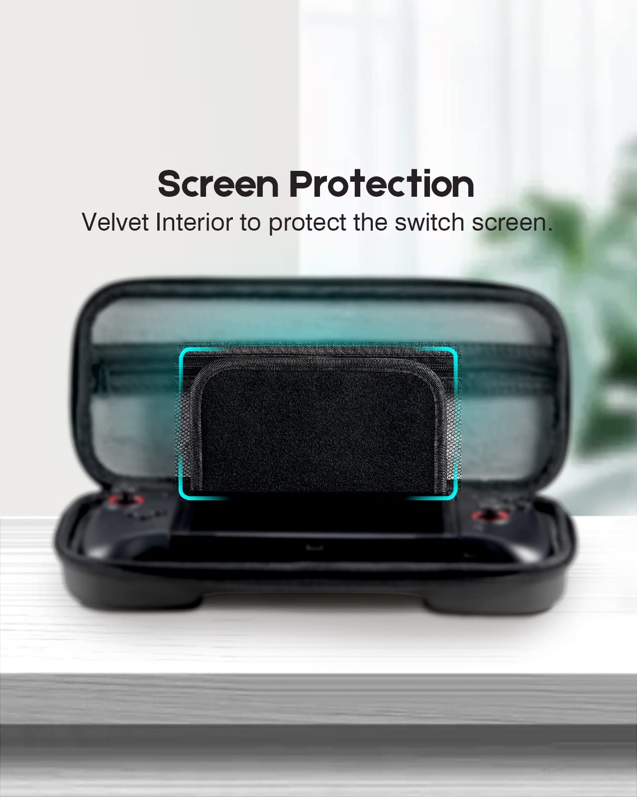 BINBOK Carry Case for Switch/Switch OLED, for Binbok Joycon, Compatible with Joy-Con Card Slots Switch Console & Accessories- Black-DOYOKY