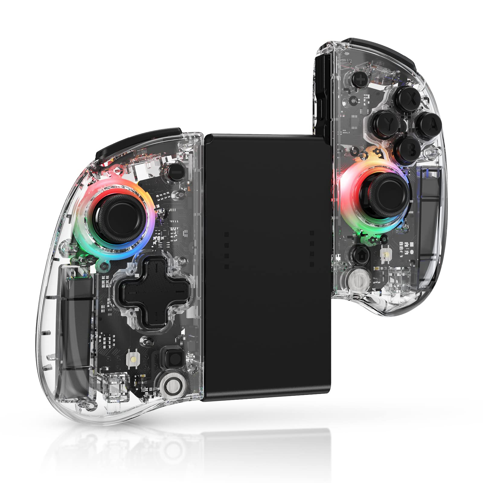 Wireless RGB Joycon Controller for Switch/Switch OLED-Transparent Discovery-DOYOKY