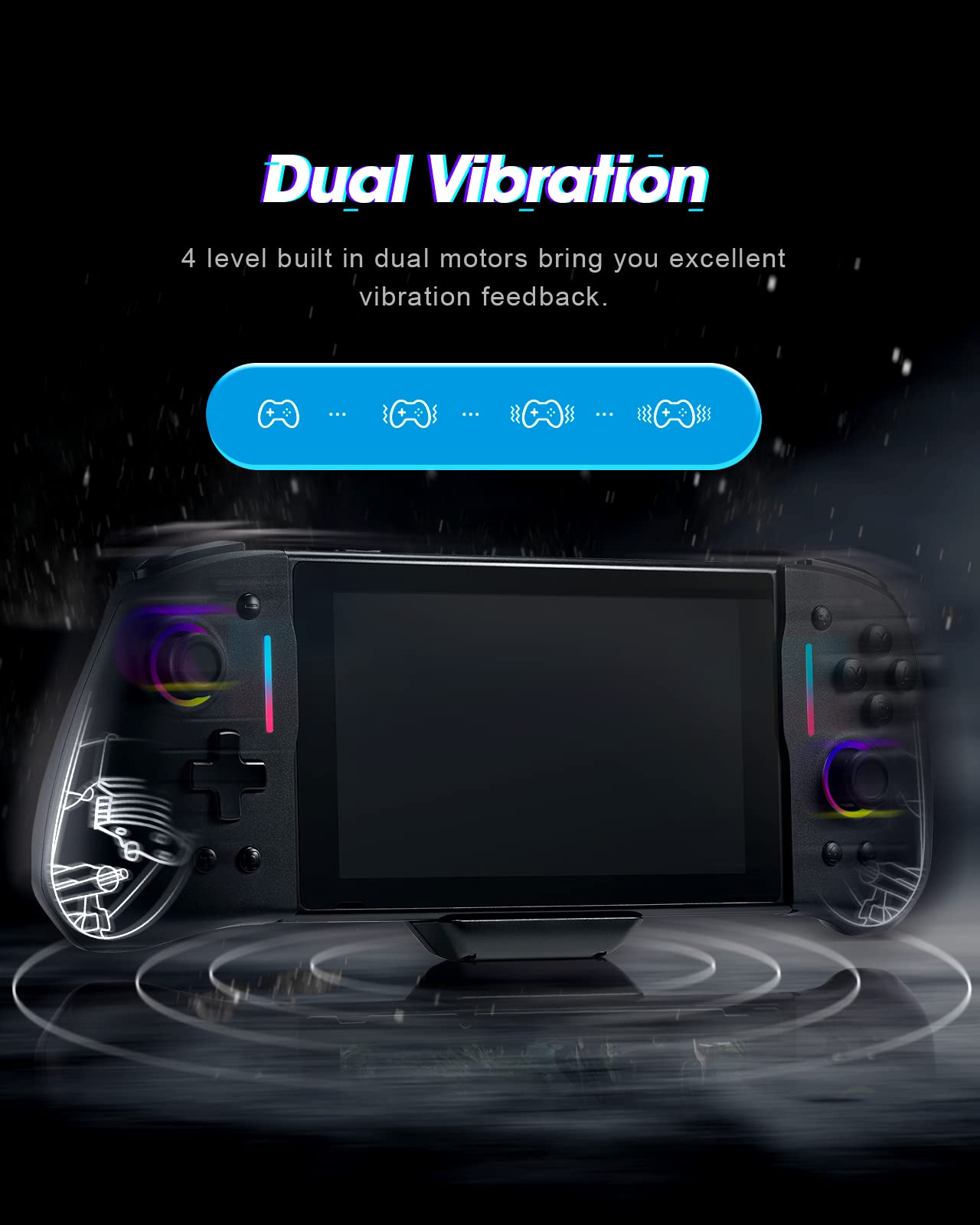 DOYOKY Wired RGB Joycon Controller for Switch/Switch OLED-Black-DOYOKY