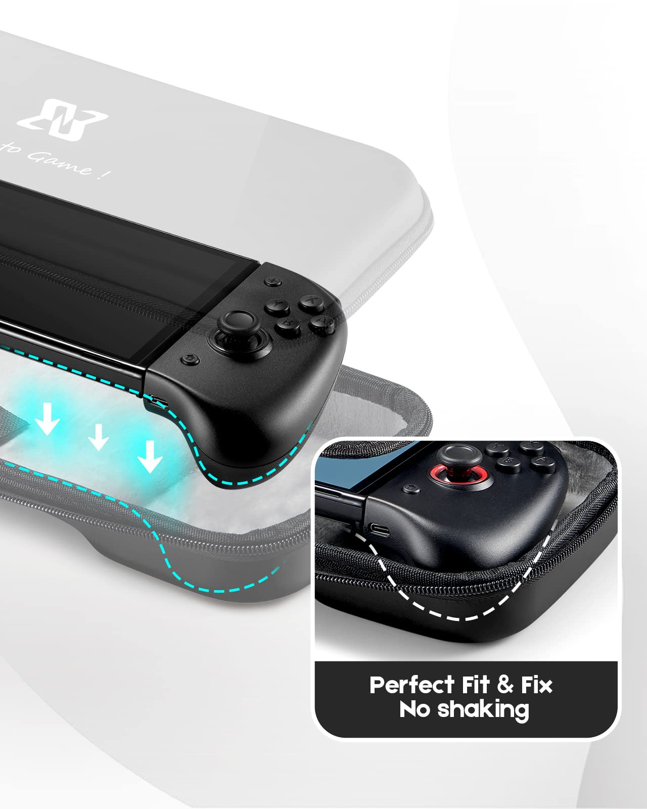 BINBOK Carry Case for Switch/Switch OLED, for Binbok Joycon, Compatible