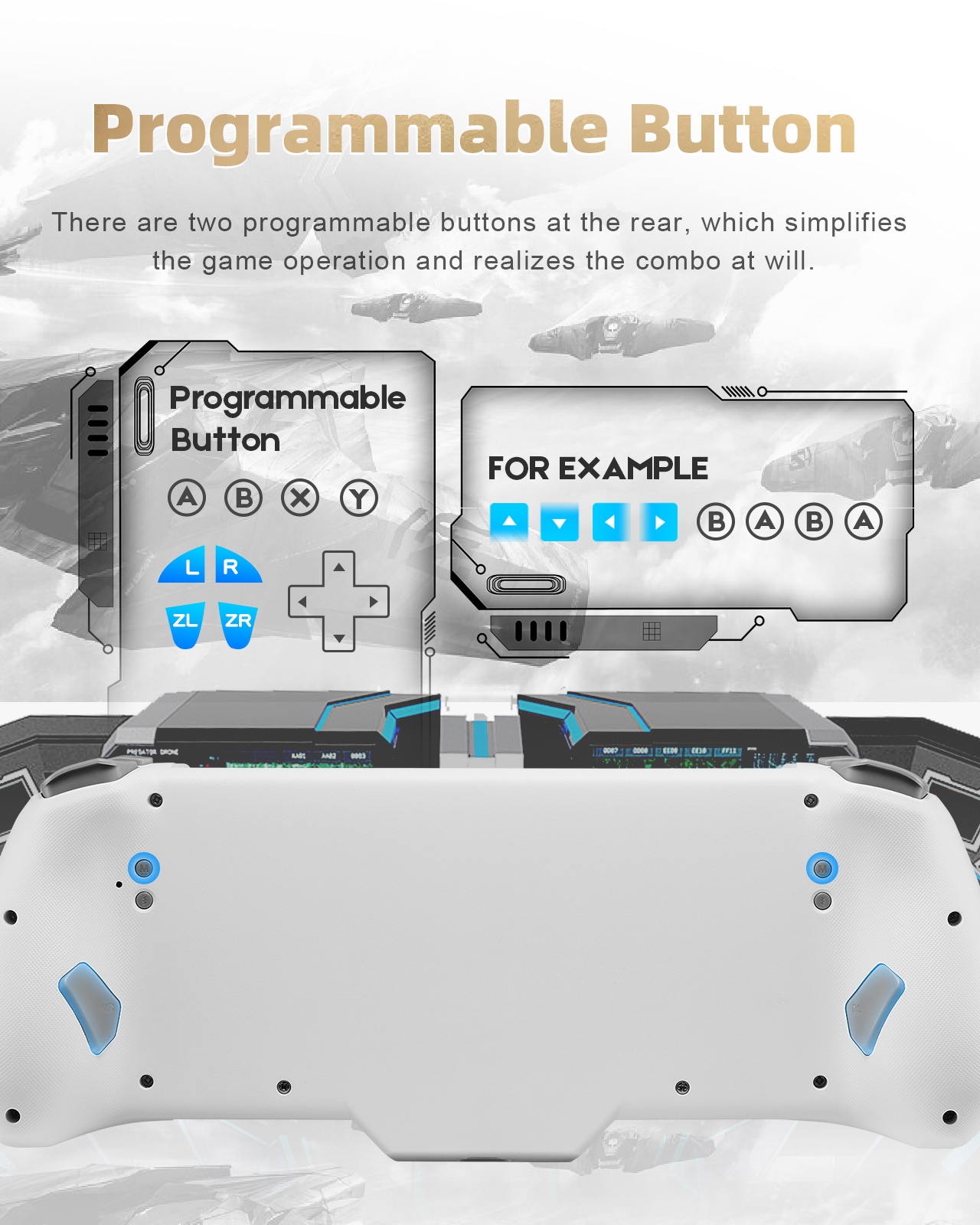 DOYOKY Wired RGB Joycon Controller for Switch/Switch OLED-White-DOYOKY