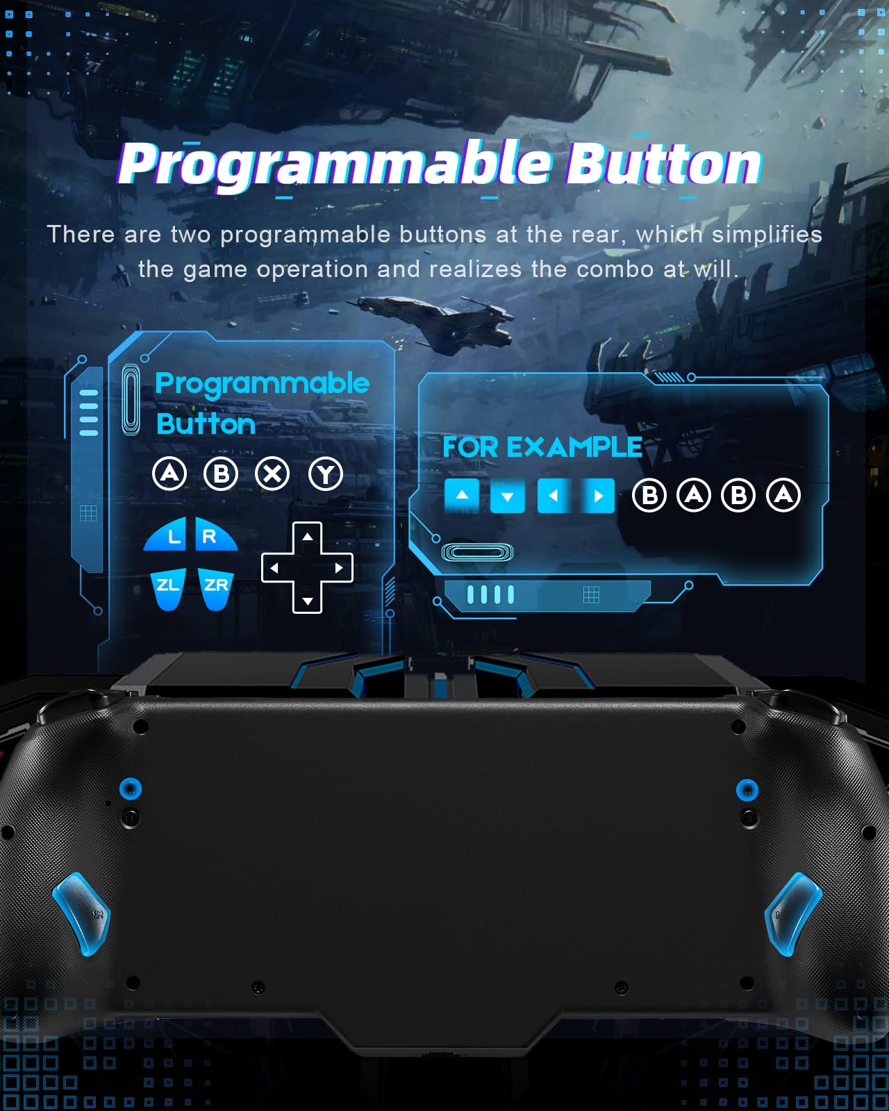 DOYOKY Wired RGB Joycon Controller for Switch/Switch OLED-Black-DOYOKY