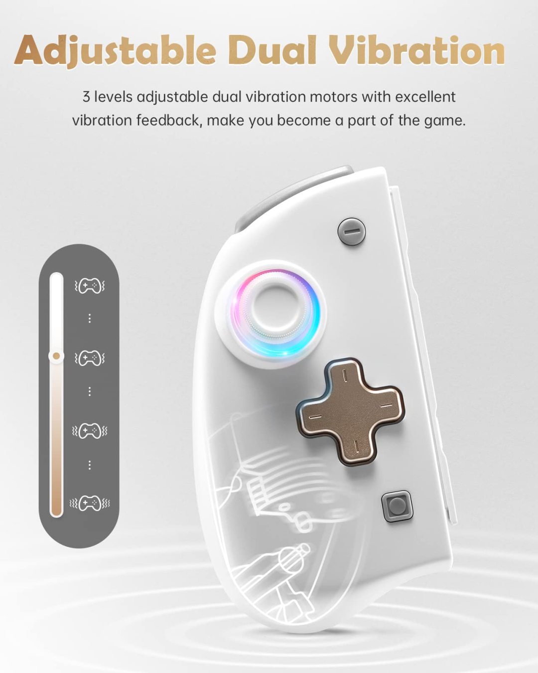 Doyoky Wireless Rgb Joycon Controller For Switchswitch Oled Whiteandgray 4212