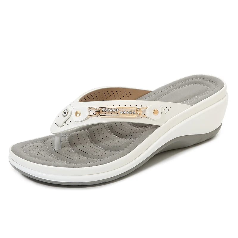 ⏰Last Day Promotion 49% OFF -Women's Arch Support Soft Cushion Flip Flops Thong Sandals Slippers
