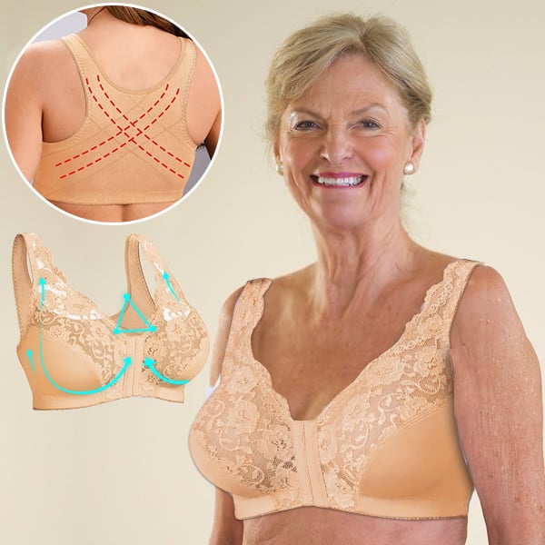 🔥Last Day Buy 50%OFF Buy 1 Get 1 Free😍-Front hooks, stretch-lace, super-lift, and posture correction – ALL IN ONE BRA!