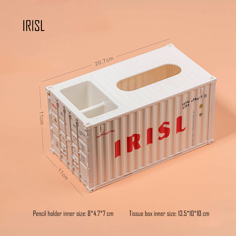 Shipping Container Pencil Holder Tissue Box