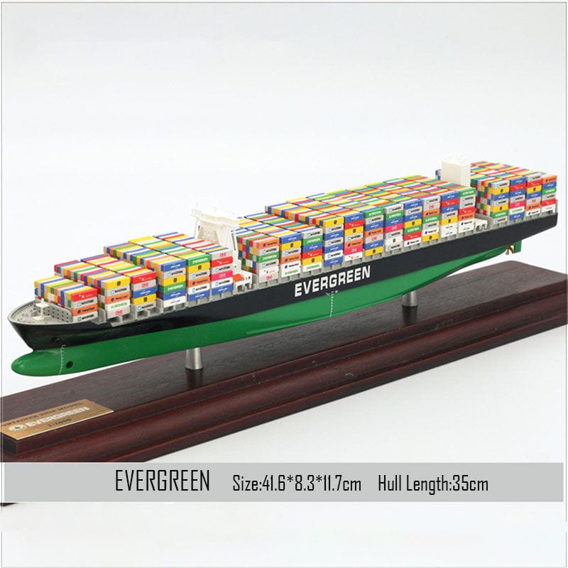 Banboring Green Intermodal Container Ship Model（1:1000）