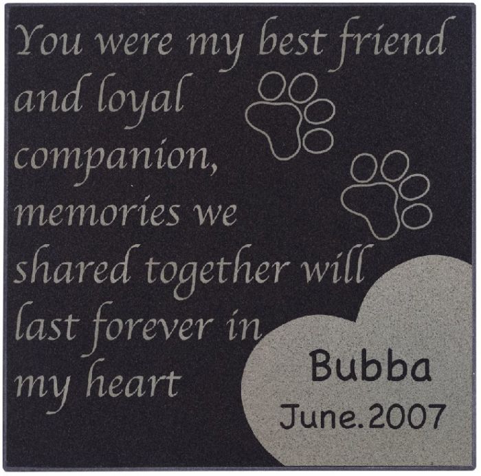 Personalized Dog Memorial Stones Customized Pet Headstones - You Were my Best Friend #35