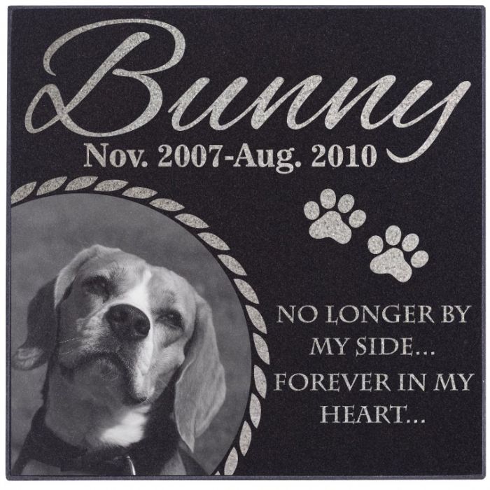 Personalized Pet Memorial Stones with Photo Headstones for Dogs