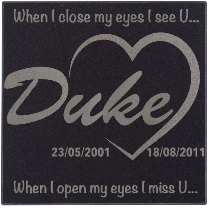Personalized Pet Memorial Stones Customized Cat Headstones - When I Close My Eyes I See U #34