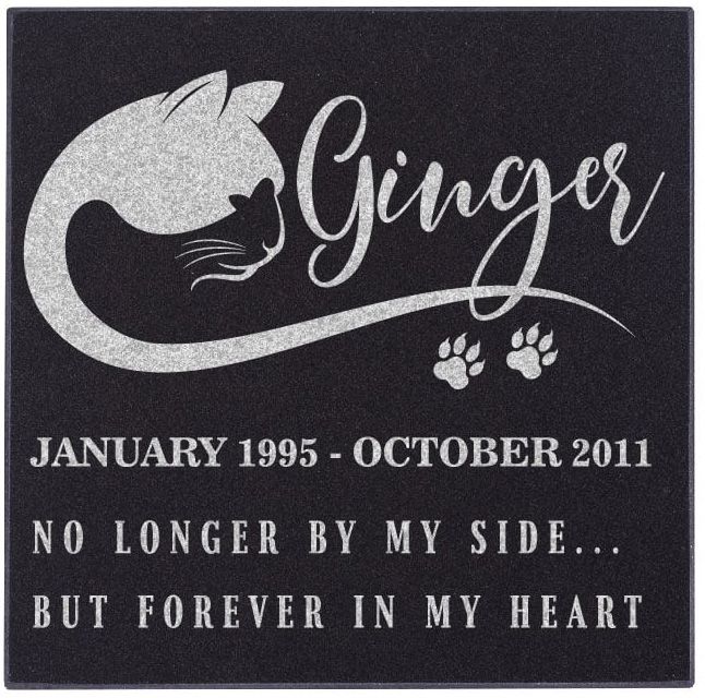 Personalized Cat Memorial Stones Customized Pet Headstones - Forever in My Heart #7