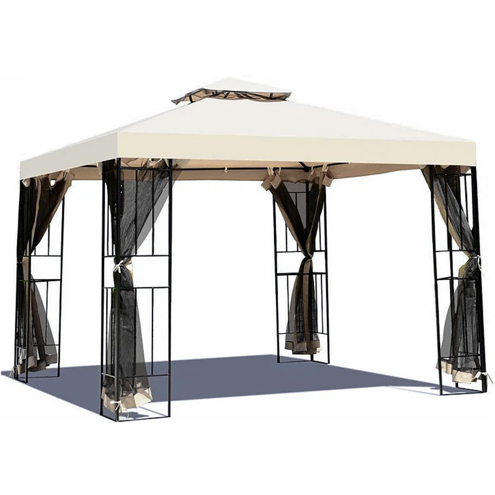 MERITLIFE 10x10 double roof patio gazebo with mosquito netting