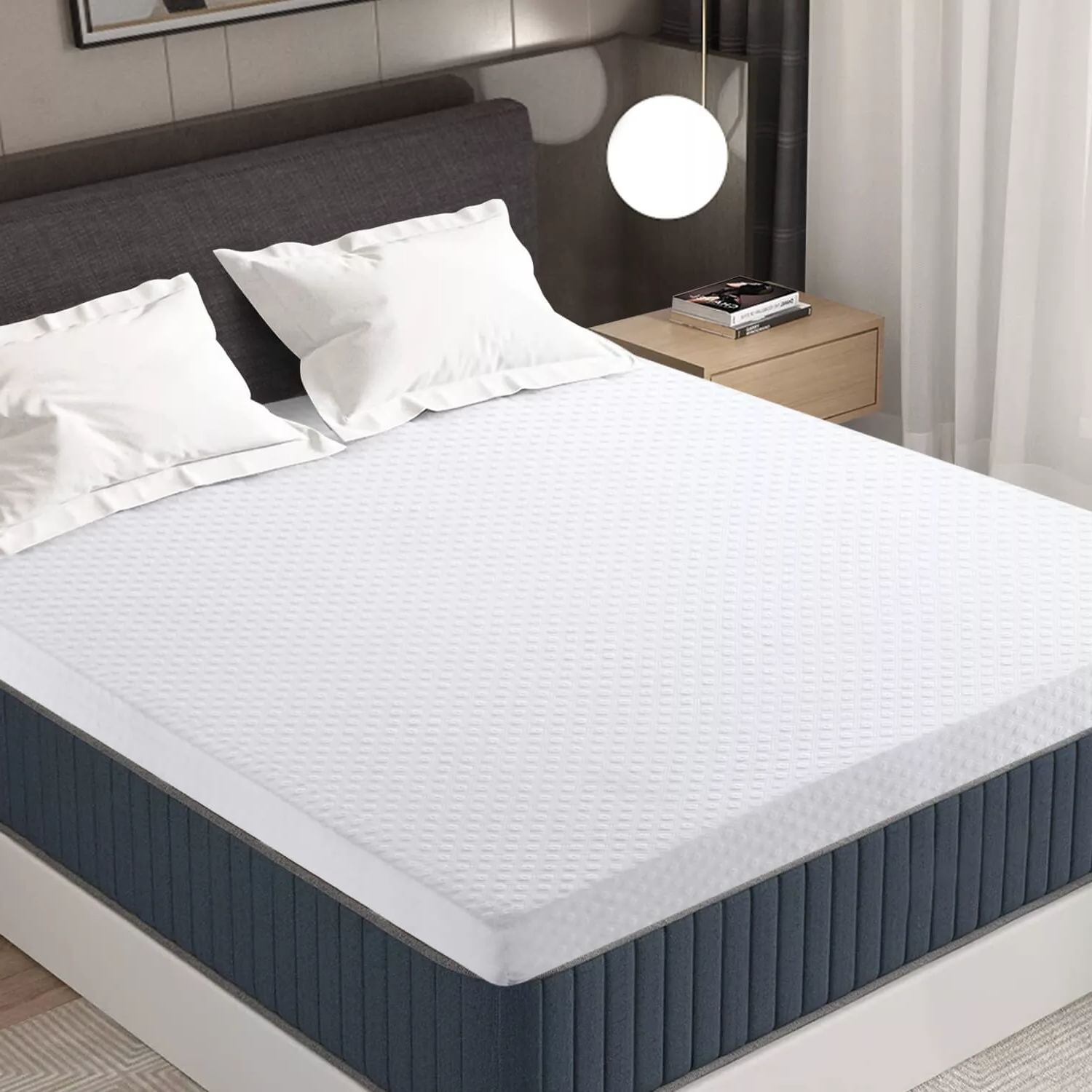 3 Inch Cooling Memory Foam Mattress Topper with Removable Soft Cover