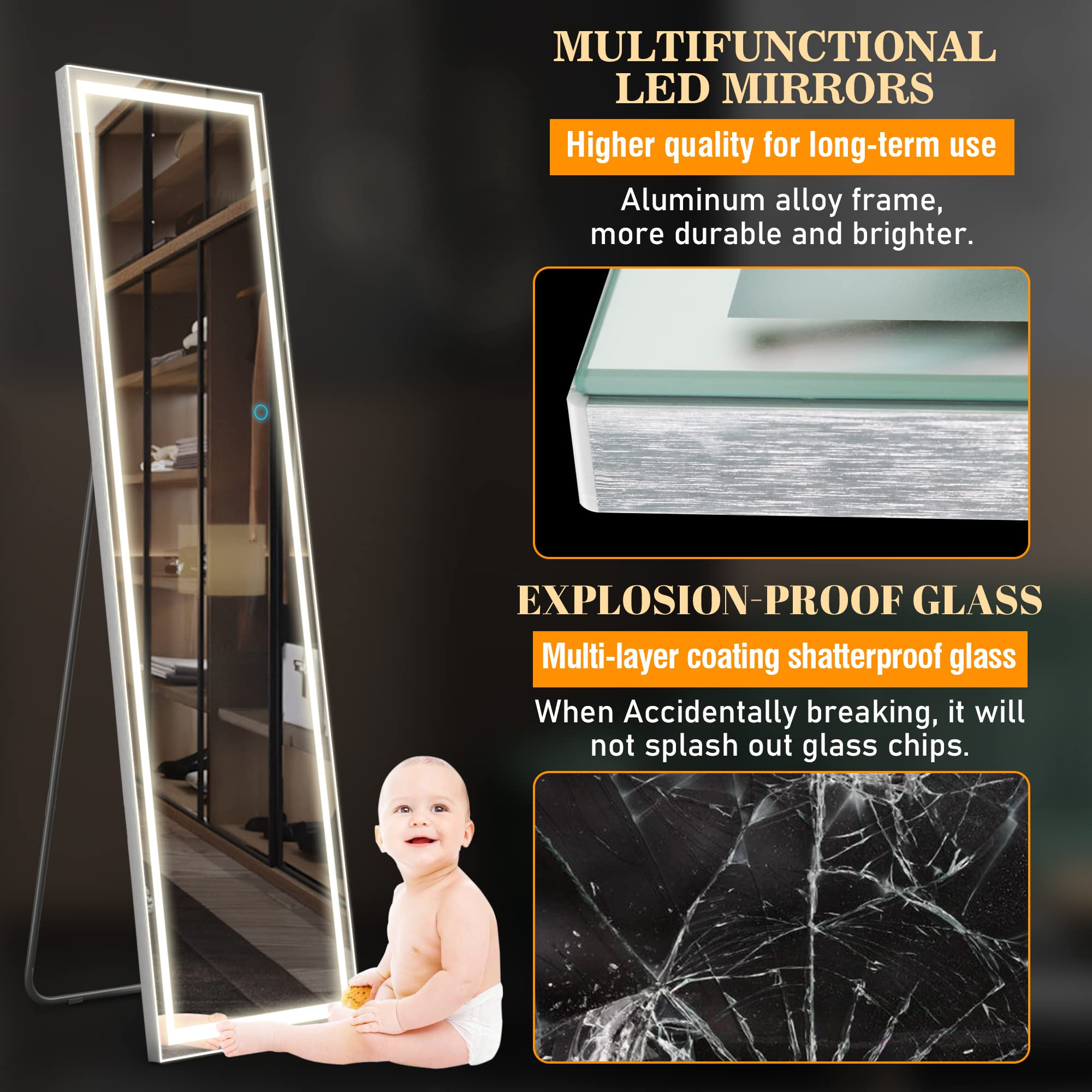 LED Full Length Mirror