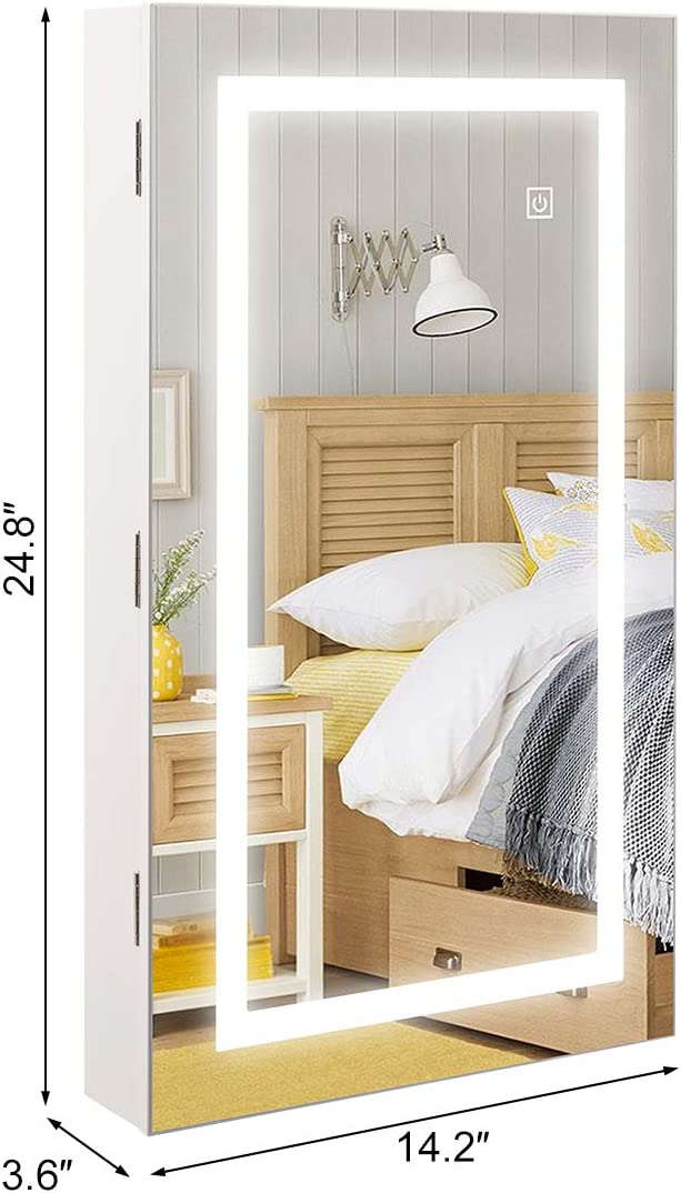 Wall Mount LED Light Mirror Cabinet