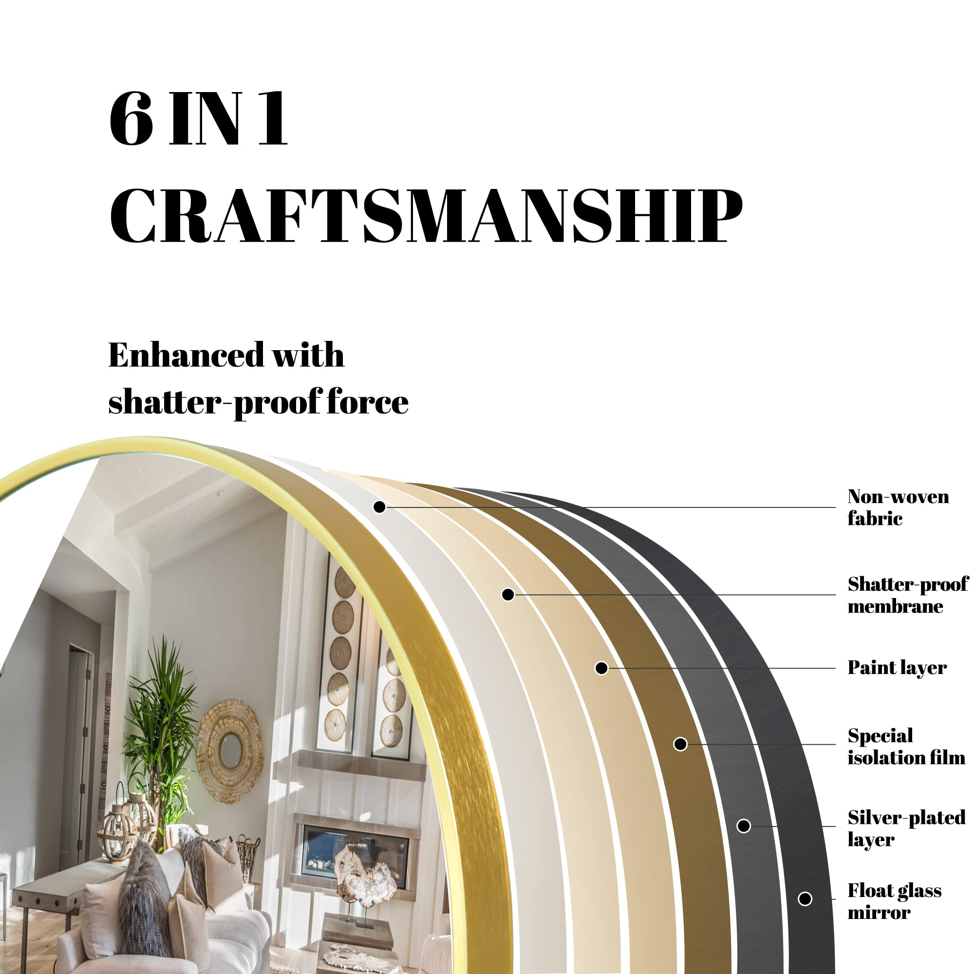 Arched Full Length Mirror