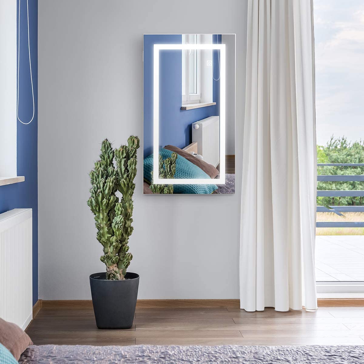 Wall Mount LED Light Mirror Cabinet