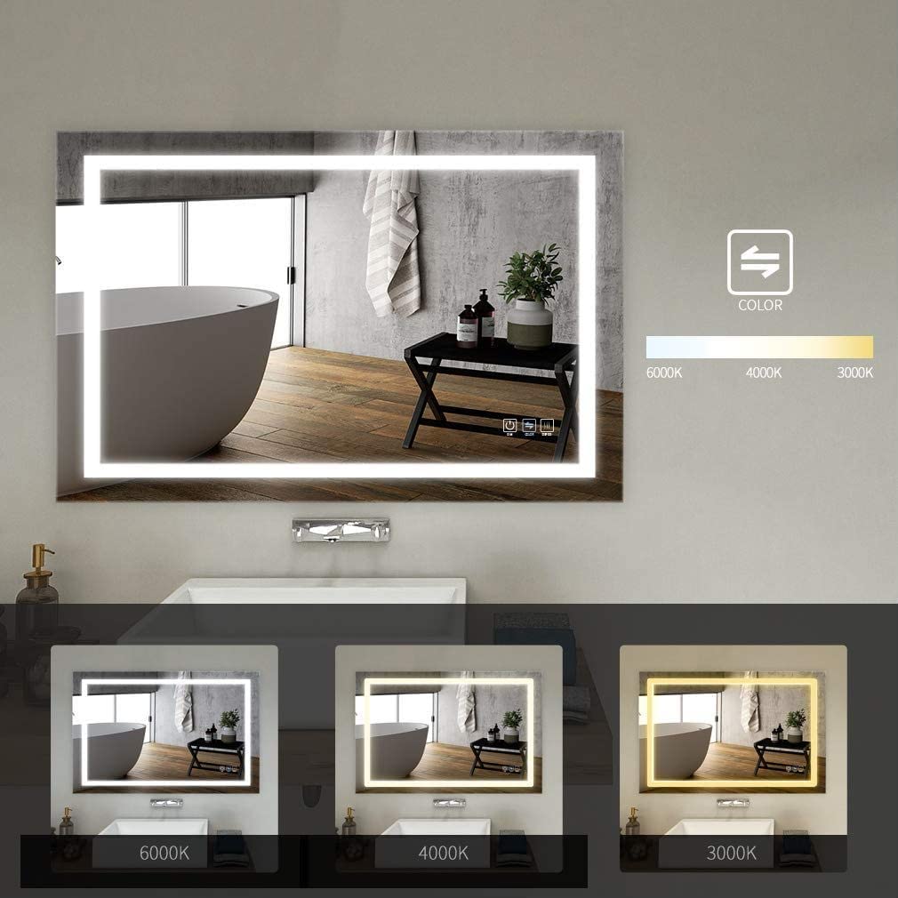 Frameless Rectangular Bathroom Mirror