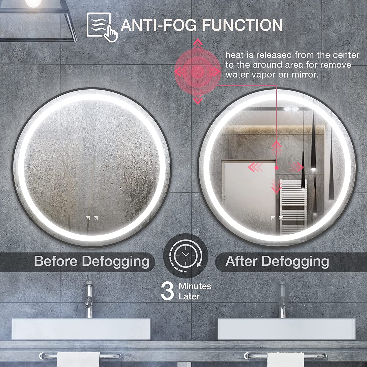 LED Bathroom Mirror-Round