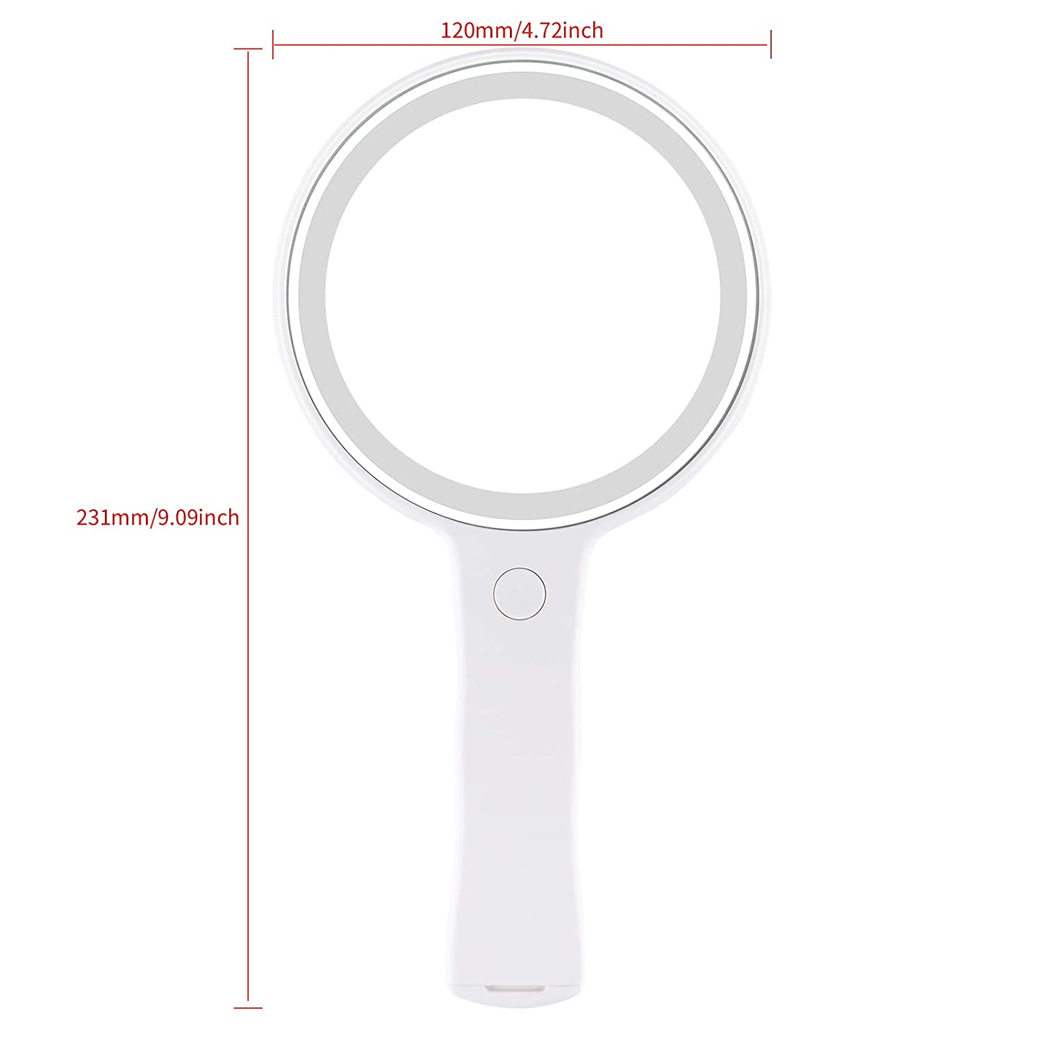 Hand LED Mirror Round Mirror with Handle