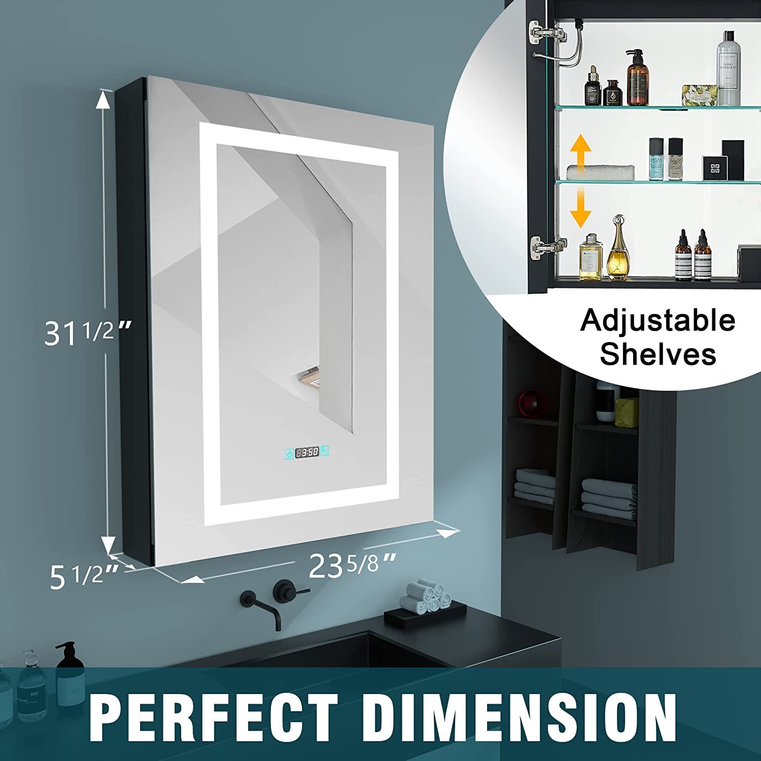 LED Mirror Medicine Cabinet with Lights