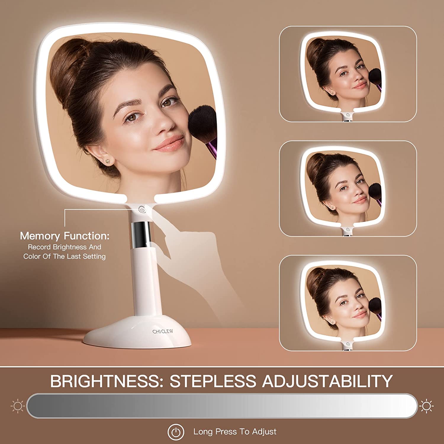 Rechargeable LED Handheld Mirror