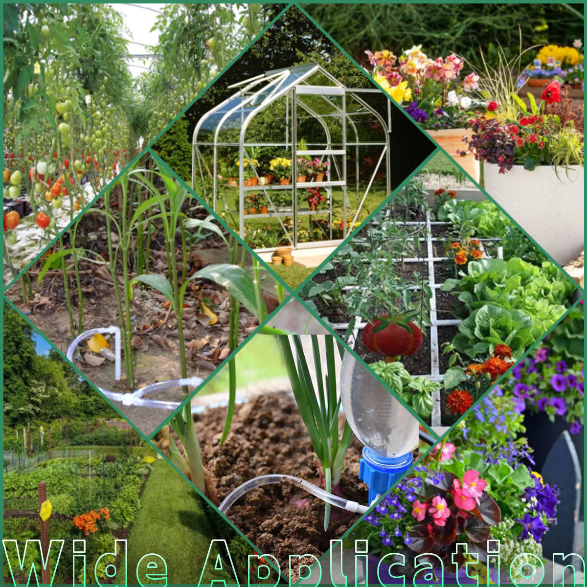 Drip Irrigaiton Kits for Automatic Irrigation System, 16ft 1/4""Tubing