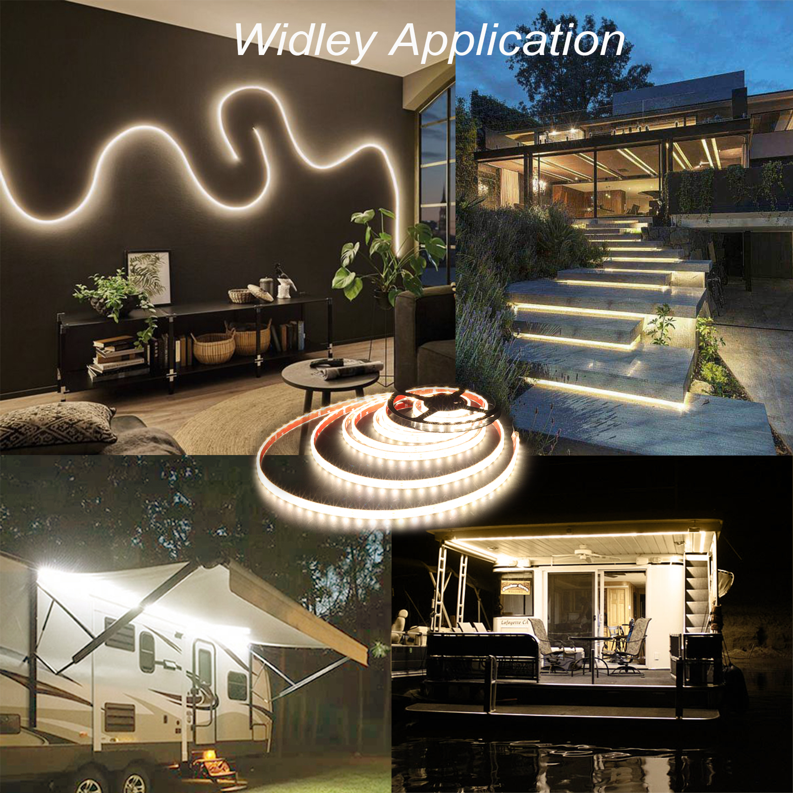 UCINNOVATE 16.4ftLED Boat Light Strip, Marine Waterproof LED Strips, Boat PontoonInterior Light for Boat Deck Light, Accent Light, Courtesy Interior Lights, Fishing Night,12V (Natural White)