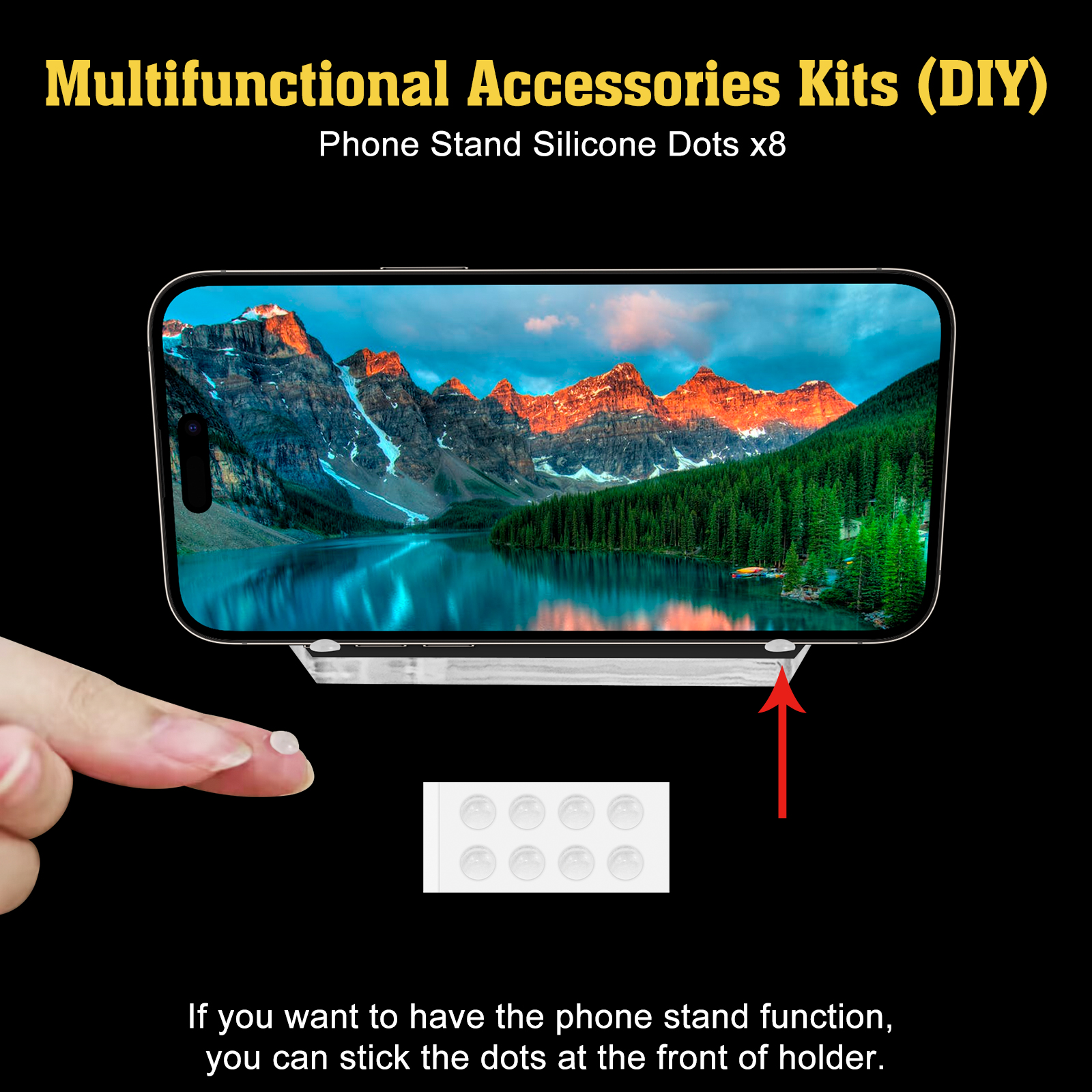 UCINNOVATE Vertical Laptop Stand, Acrylic Laptop Holder Desk with Adjustable Dock, Dual Desktop Notebook Stand Fits All MacBook/Surface/Gaming Laptop/iPad/Pro/Chromebook/HP/Dell/Computer/Keyboard