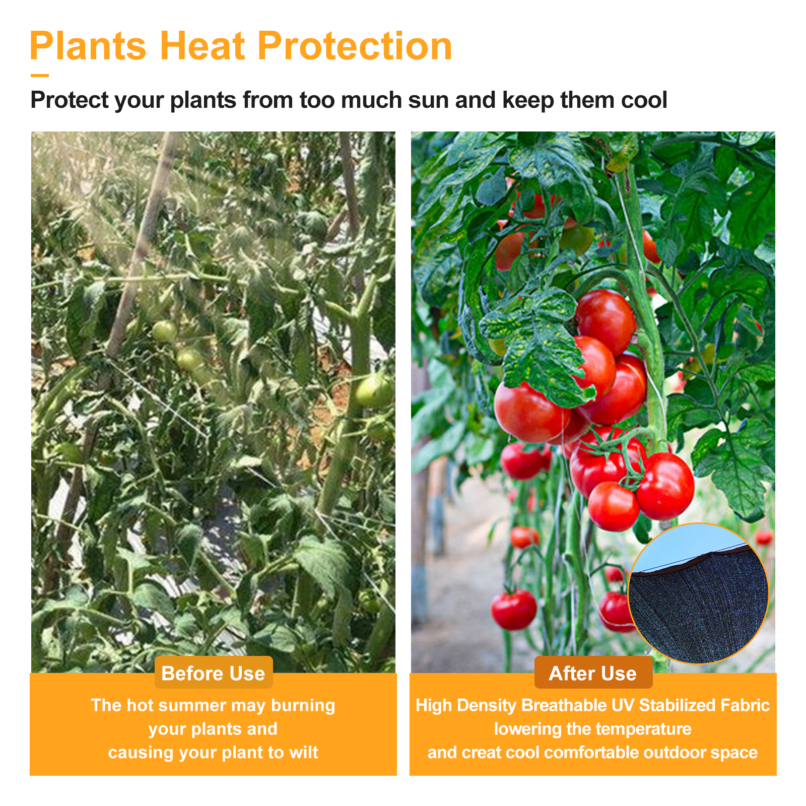 UCINNOVATE Sun Shade Net 90% Sunblock Shade Cloth, 10x13 FT Durable Plant Mesh Shade Fabric UV Resistant Shade Screen with Grommets for Greenhouse Patio Lawn Garden Parking Yard Barn or Dog Kennel