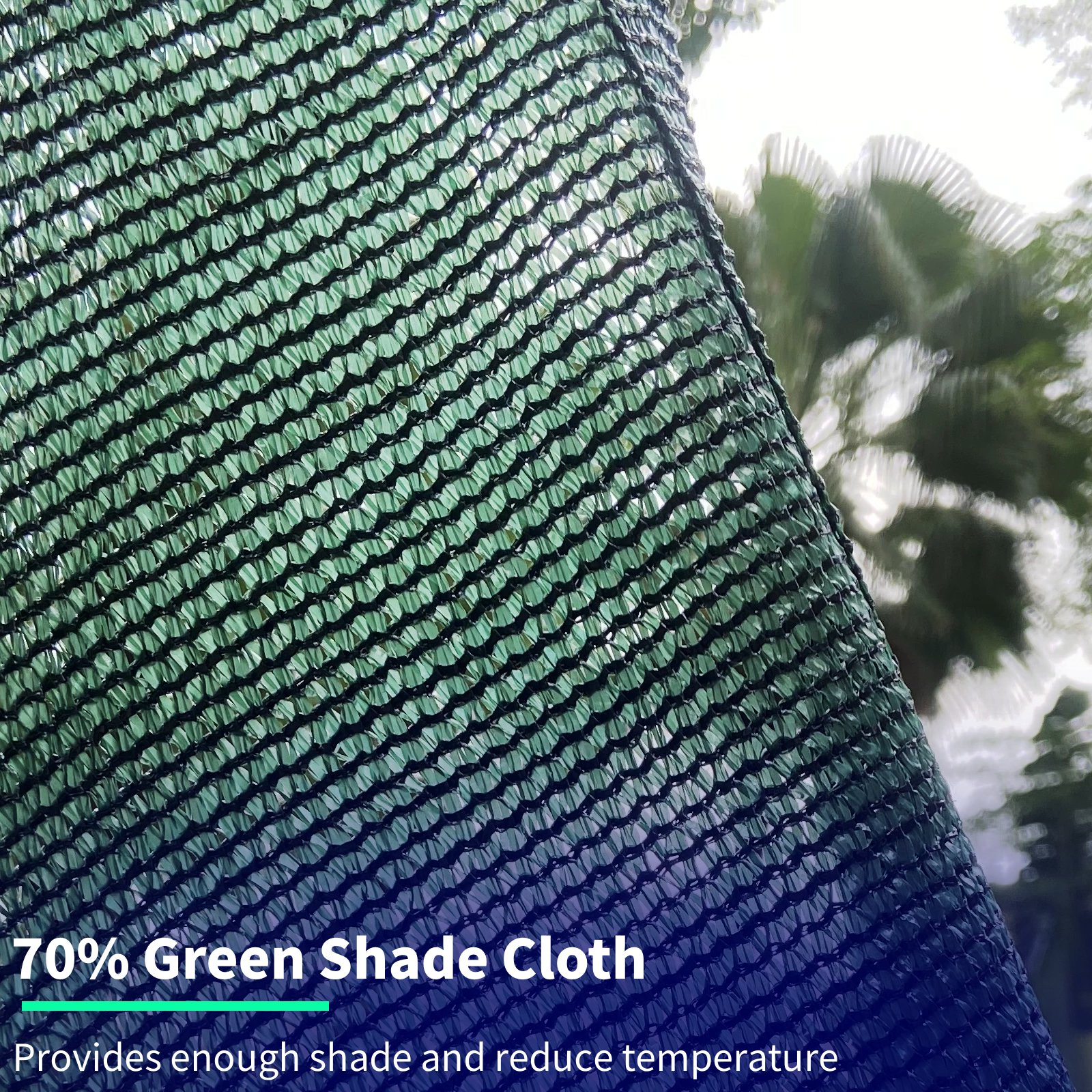 UCINNOVATE 70% Green Shade Cloth 6.5 x 13 ft Sunblock Mesh Fabric Garden Sunshade Cloth, Durable UV Resistant Plant Cover, Green Shade Net with Grommets & Eyelets for Greenhouse Patio Pergola Outdoor