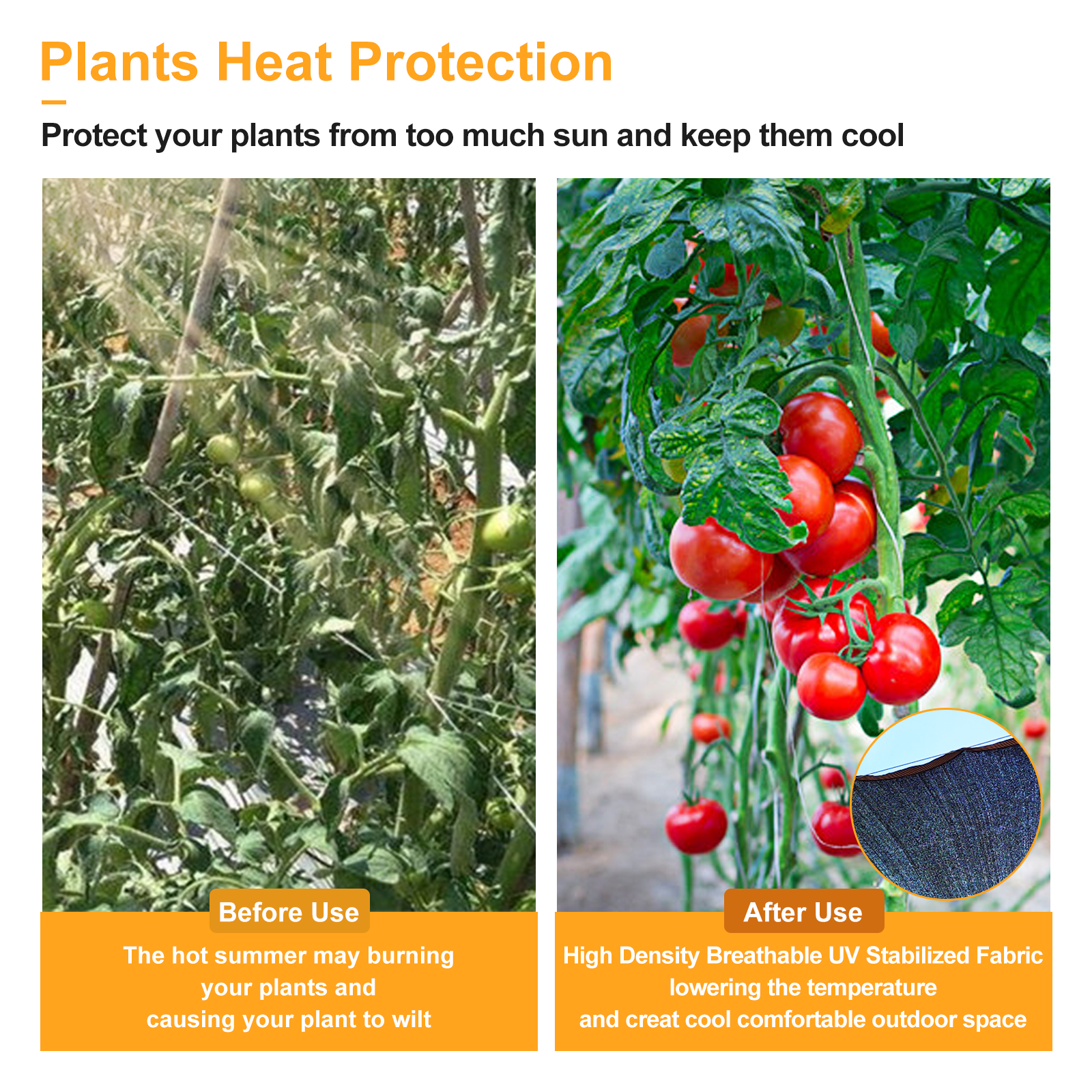 UCINNOVATE 10x13 FT Sunblock Shade Cloth 70% Sunshade Fabric Mesh Tarp with Grommets, Durable Shade Net UV Resistant Sunscreen for Plants, Shade Mesh Netting for Greenhouse Awning Pergola Dog Kennel