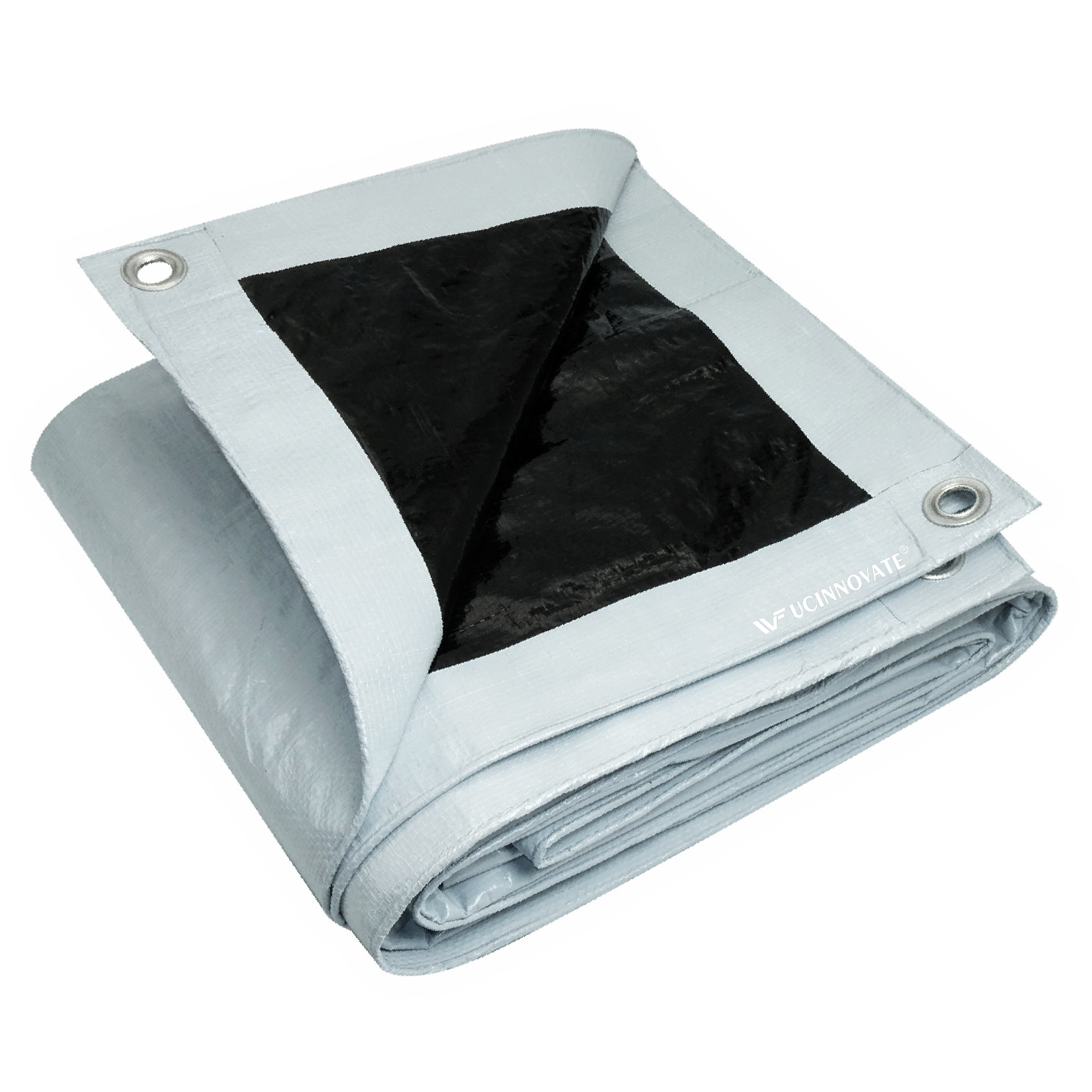 UCINNOVATE 10 x 13 ft Heavy Duty Waterproof Tarp - White / Black Reversible Tarp Shed Cloth