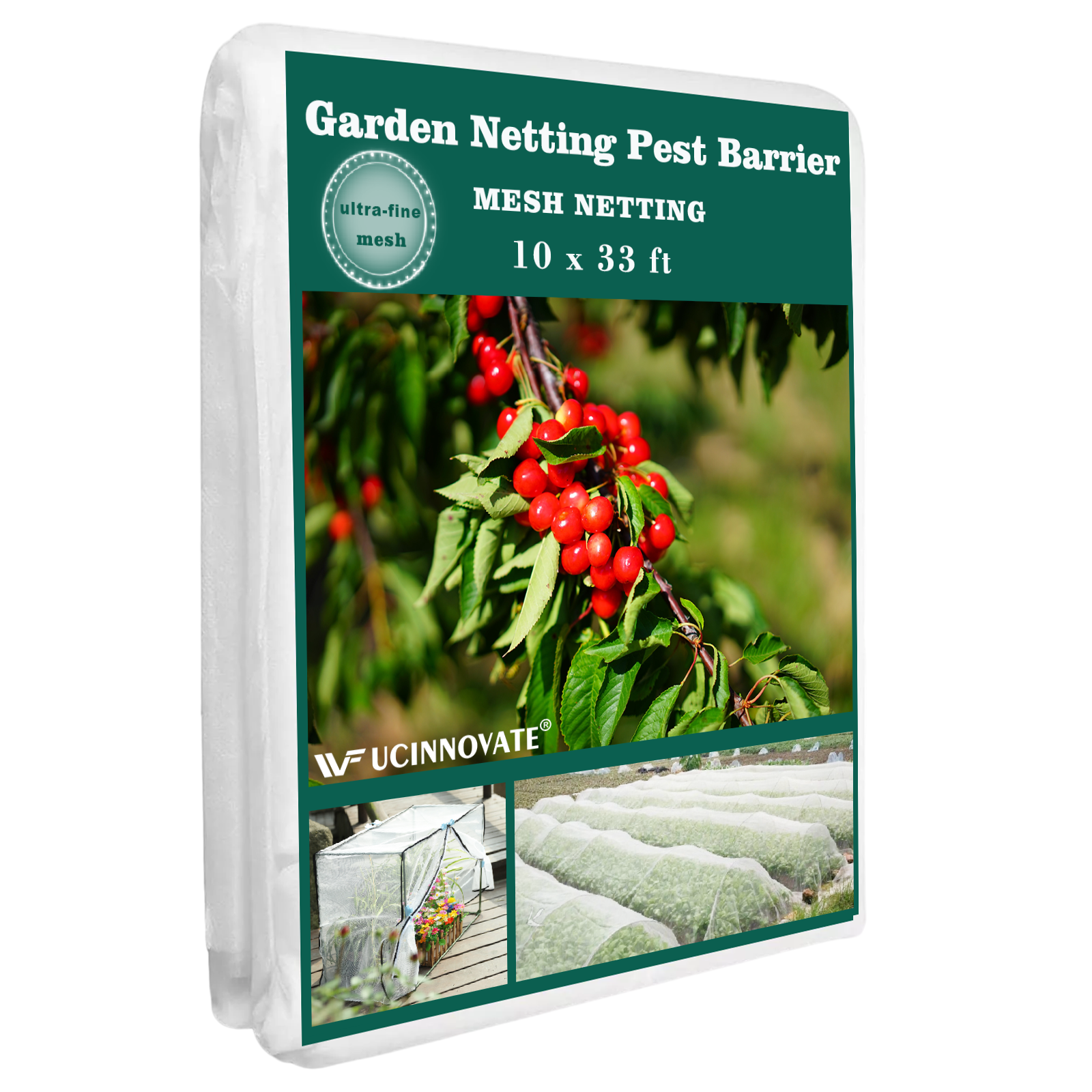 UCINNOVATE 10 x 33 ft Ultra-fine Garden Mesh Netting Pest Barrier Plant Protector Screen Net