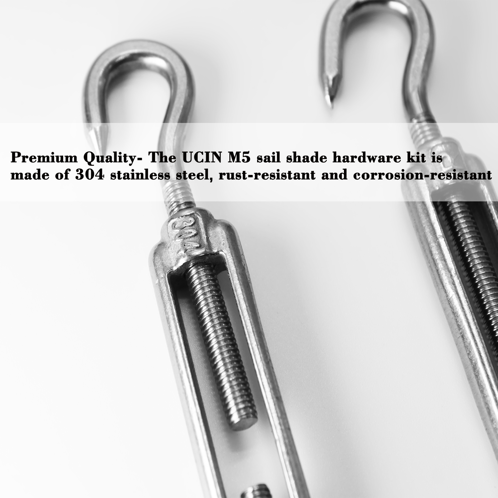 UCINNOVATE 5 inch Shade Sail Hardware Kit for Triangle Square Rectangl