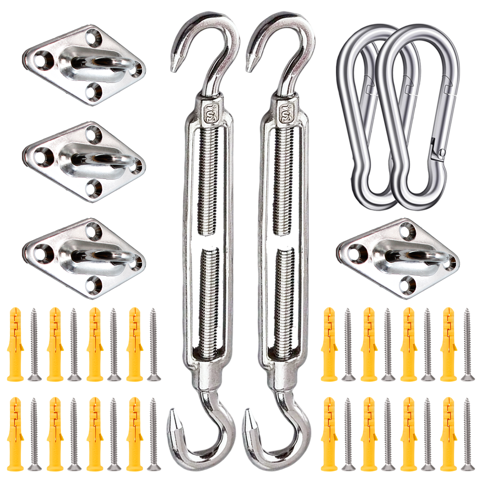 UCINNOVATE 5 inch Shade Sail Hardware Kit for Triangle Square Rectangle Sun Shade Sails Installation