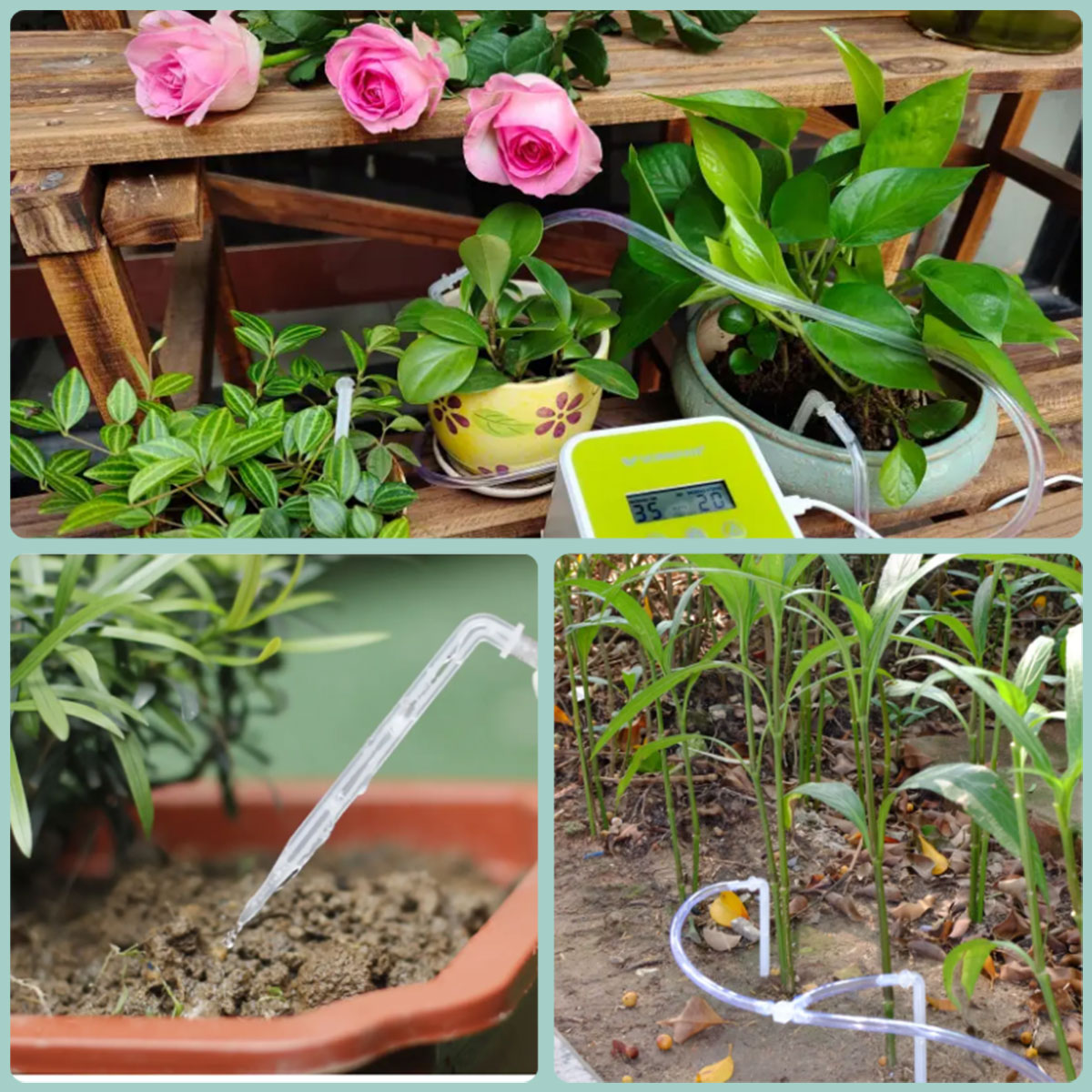 Drip Irrigaiton Kits for Automatic Irrigation System, 16ft 1/4""Tubing