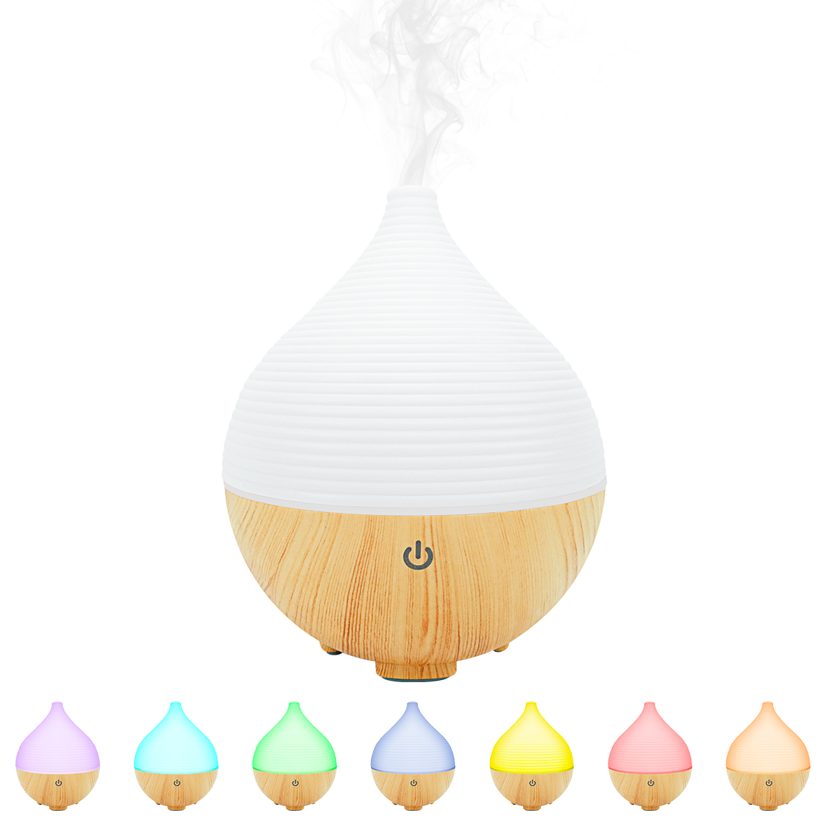 Essential Oil Cool Mist Diffuser, 160ml Mini Aromatherapy Home Diffuser 3 Mode with LED Light Up to 7 Hours Run time Quiet Humidifier USB 5V Powered/Auto-Off Function